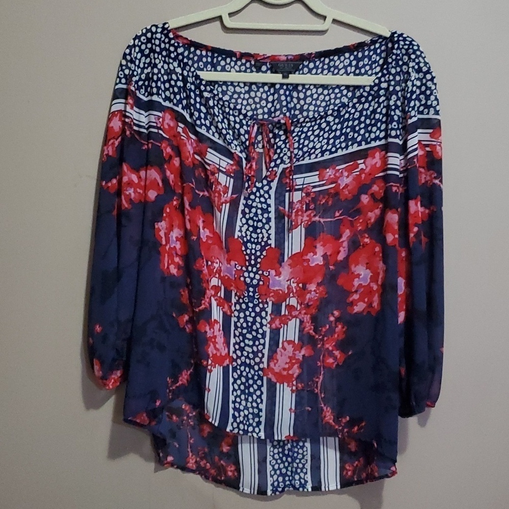 Guess sheer top size xl